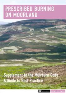 PRESCRIBED BURNING ON MOORLAND Supplement to the Muirburn Code: A Guide to Best Practice Making it work together