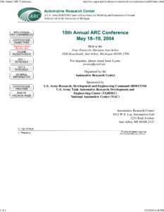 10th Annual ARC Conference ...