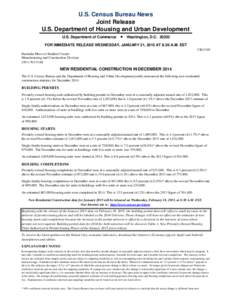 U.S. Census Bureau News Joint Release U.S. Department of Housing and Urban Development U.S. Department of Commerce  Washington, D.C[removed]