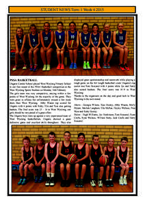 STUDENT NEWS Term 1 WeekPSSA BASKETBALL Ungarie Central School played West Wyalong Primary School in our first round of the PSSA Basketball competition at the West Wyalong Sports Stadium on Monday 16th February.