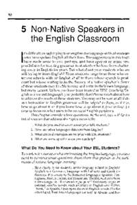 50  5 Non-Native Speakers in the English Classroom