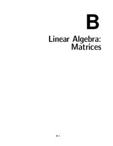 B  Linear Algebra: Matrices  B–1