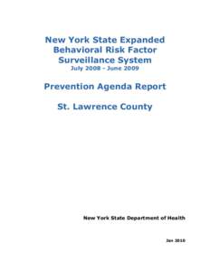 New York State Expanded Behavioral Risk Factor Surveillance System Final Report July 2008-June 2009 for St. Lawrence County