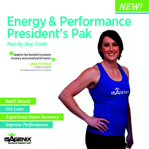 NEW!  Energy & Performance President’s Pak Step-by-Step Guide