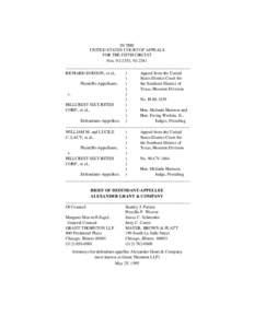 IN THE UNITED STATES COURT OF APPEALS FOR THE FIFTH CIRCUIT Nos[removed], [removed]__________________________________________________________ RICHARD DODSON, et al.,