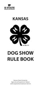 KANSAS  DOG SHOW RULE BOOK  Kansas State University