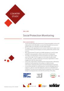 COUNTRY STUDY M A L AW I  Social Protection Monitoring