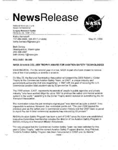 Langley Research Center / Federal Aviation Administration / Collier Trophy / NASA / Ames Research Center / National Aeronautic Association / Advanced General Aviation Transport Experiments / Civil Aerospace Medical Institute / Aviation / Air safety / Transport