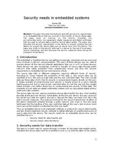 Security needs in embedded systems Anoop MS Tata Elxsi Ltd. India