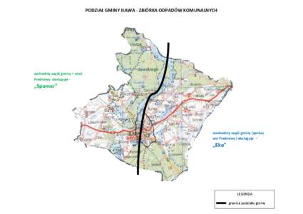 PODZIAŁ GMINY IŁAWA - odbiór odpadów komunalnych