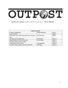 September 2013—Issue #268 PUBLISHED BY AMERICANS FOR A SAFE ISRAEL  43rd Year of Publication Table of Contents William Mehlman