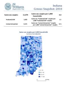 Indiana Census Snapshot: 2010 Same-sex couples 11,074