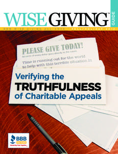 Charity fraud / Philanthropy / Fundraising / Charitable organizations / GuideStar / Better Business Bureau / Structure / Sense / New York Philanthropic Advisory Service / BBB Wise Giving Alliance / American Institute of Philanthropy / Business