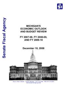 Michigan's Economic Outlook and Budget Review - December 2008