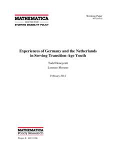 Experiences of Germany and the Netherlands in Serving Transition-Age Youth