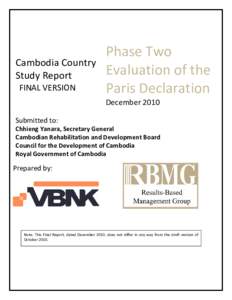 Phase 2 PD Evaluation - Cambodia
