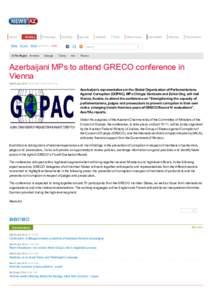 News.Az - Azerbaijani MPs to attend GRECO conference in Vienna