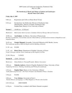 Garden / Lunch / 12-hour clock / Washington /  D.C. / Area studies / Geography of the United States / Year of birth missing / Diana Balmori / Dumbarton Oaks