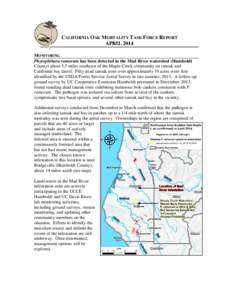 CALIFORNIA OAK MORTALITY TASK FORCE REPORT