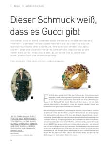 design  petra zimmermann Dieser Schmuck weiß, dass es Gucci gibt