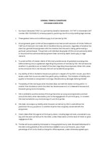 GENERAL TERMS & CONDITIONS VAN KAAM ADVOCATEN 1.  Van Kaam Advocaten (