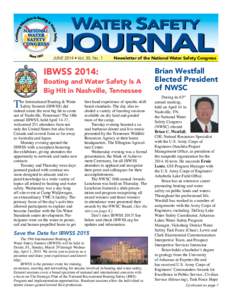 WATER SAFETY  JOURNAL JUNE 2014 • Vol. 30, No. 1