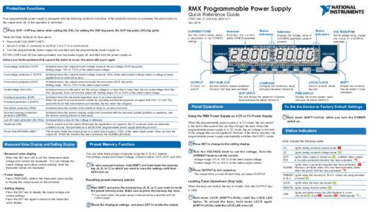 RMX Programmable Power Supply Quick Reference Guide - National Instruments