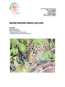 NDF WORKSHOP CASE STUDIES  WG 5 – Mammals