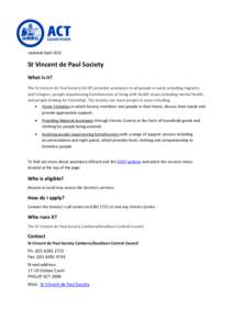 St Vincent de Paul Society