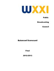 Public Broadcasting Council Balanced Scorecard