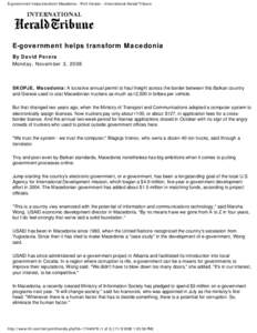 Republics / Macedonia / United States Agency for International Development / Skopje / E-Government / Outline of the Republic of Macedonia / Republic of Macedonia–United States relations / Europe / Balkans / Republic of Macedonia