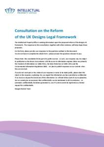 Reform of the UK Designs Legal Framework