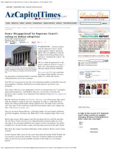 Some ‘disappointed’ by Supreme Court’s ruling on Indian adoptions | Arizona Capitol Times