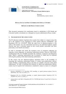 Ref. Ares[removed][removed]EUROPEAN COMMISSION HEALTH AND CONSUMERS DIRECTORATE-GENERAL Health systems and products Medicinal products – authorisations, European Medicines Agency