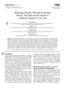 Organization Science  informs Vol. 00, No. 0, Xxxxx 2006, pp. 1–10 issn  eissn  06  0000  0001