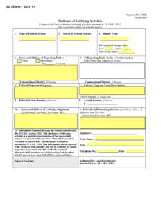 Disclosure of Lobbying Activities Form