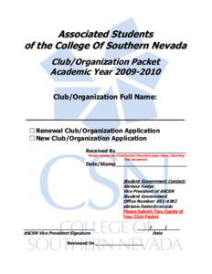 Associated Students Of The Community College Of Southern Nevada