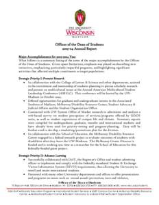 Academia / Association of American Universities / Committee on Institutional Cooperation / University of Wisconsin–Madison / Higher education / LGBT student center / Wisconsin Union / Madison /  Wisconsin / Student affairs / Education / North Central Association of Colleges and Schools / Association of Public and Land-Grant Universities