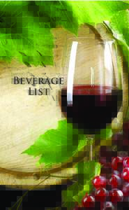 Beverage List Red Wine  Pinotage: