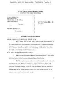 Case 1:05-cv[removed]UNA Document[removed]Filed[removed]Page 1 of 31  IN THE UNITED STATES DISTRICT COURT FOR THE DISTRICT OF COLUMBIA ______________________________________________ )