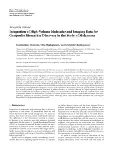 Integration of High-Volume Molecular and Imaging Data for Composite Biomarker Discovery in the Study of Melanoma