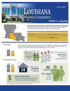 RHPA 4 Lafayette The Regional Housing Planning Area 4 (RHPA 4) is comprised of Acadia, Evangeline, Iberia, Lafayette, St Landry, St Martin, St Mary, and Vermilion Parishes. In Louisiana, a person earning the minimum wage