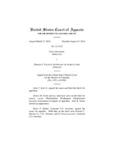 United States Court of Appeals FOR THE DISTRICT OF COLUMBIA CIRCUIT Argued March 17, 2014  Decided August 15, 2014