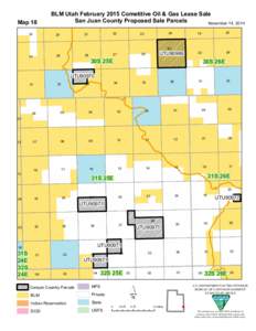 Map[removed]BLM Utah February 2015 Cometitive Oil & Gas Lease Sale San Juan County Proposed Sale Parcels November 14, 2014