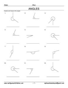 Classify and measure the angles.