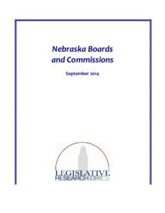Nebraska Boards and Commissions September 2014 Published by