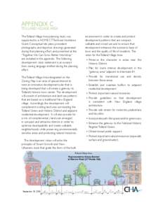 APPENDIX C  TOLLAND VILLAGE AREA The Tolland Village Area planning study was supported by a HOME CT Technical Assistance Grant. Conceptual site plans, precedent