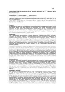 (PO)  CARACTERIZACIÓN DE PROTEASAS EN EL SISTEMA DIGESTIVO DE LA LANGOSTA ROJA Panulirus interruptus. 1