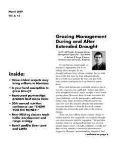 March 2001 Vol. 6, #3 Grazing Management During and After Extended Drought