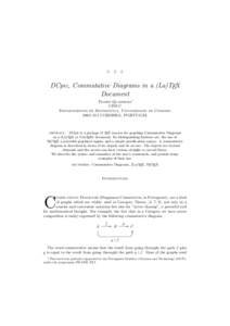 ♦  ♦ ♦ DCpic, Commutative Diagrams in a (La)TEX Document